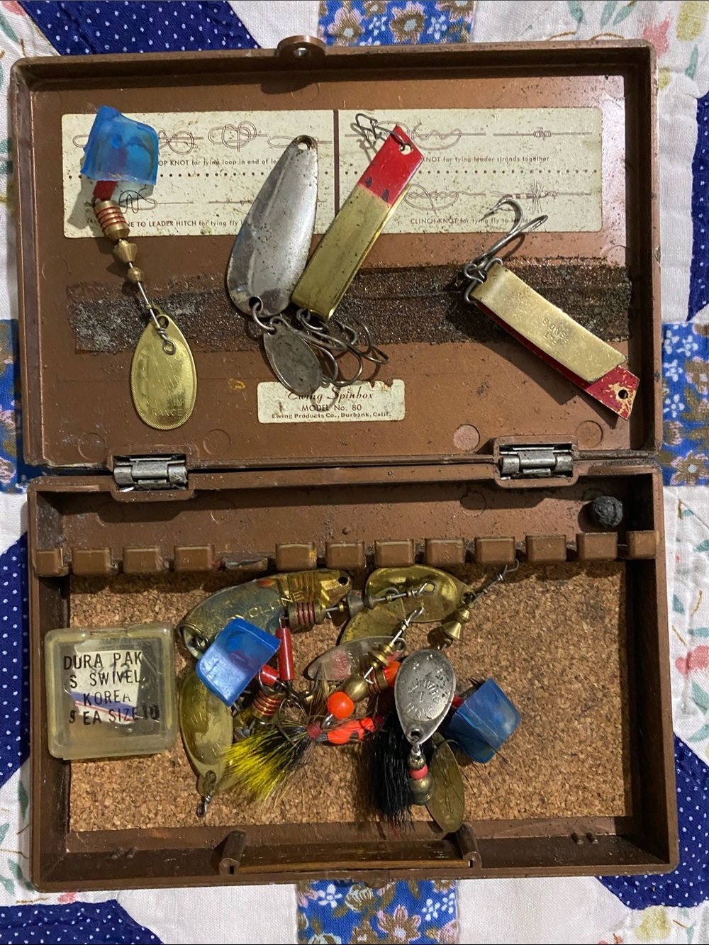 South Bend Fishing lures, spinners,swivels misc